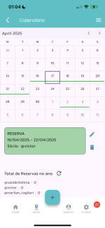 Agenda para reservar suas estadias
