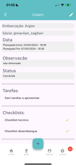 Checklist de embarque