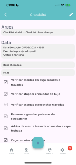 Checklist de embarque